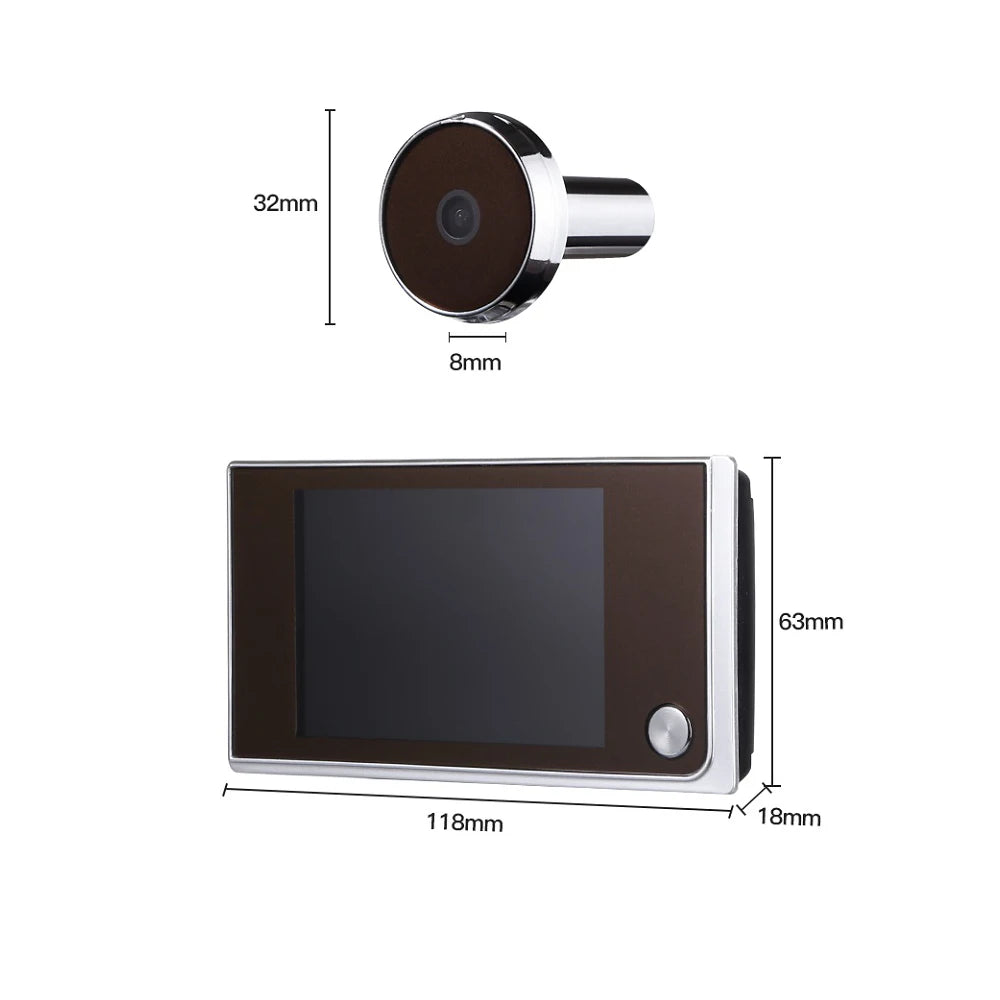 Doorbell Viewer 3.5 Inch Digital Camera 120° LCD 2 MP HD
