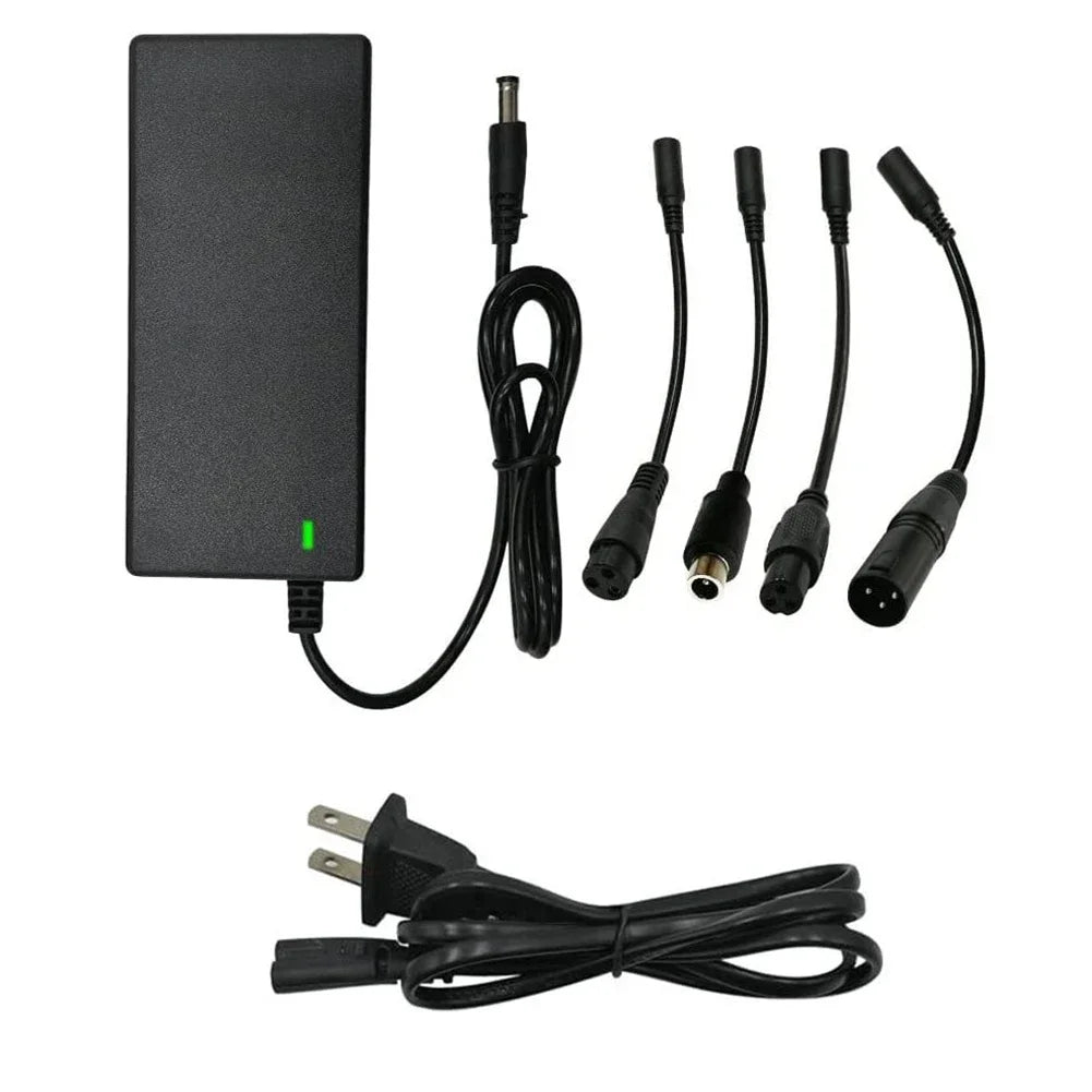 42V 2A Electric Scooter Charger - Smart Lithium Battery Adapter for Xiaomi, Mijia, Ninebot (36V, 25.2V, 25.9V, 25.6V, 24V) with 5 Connectors