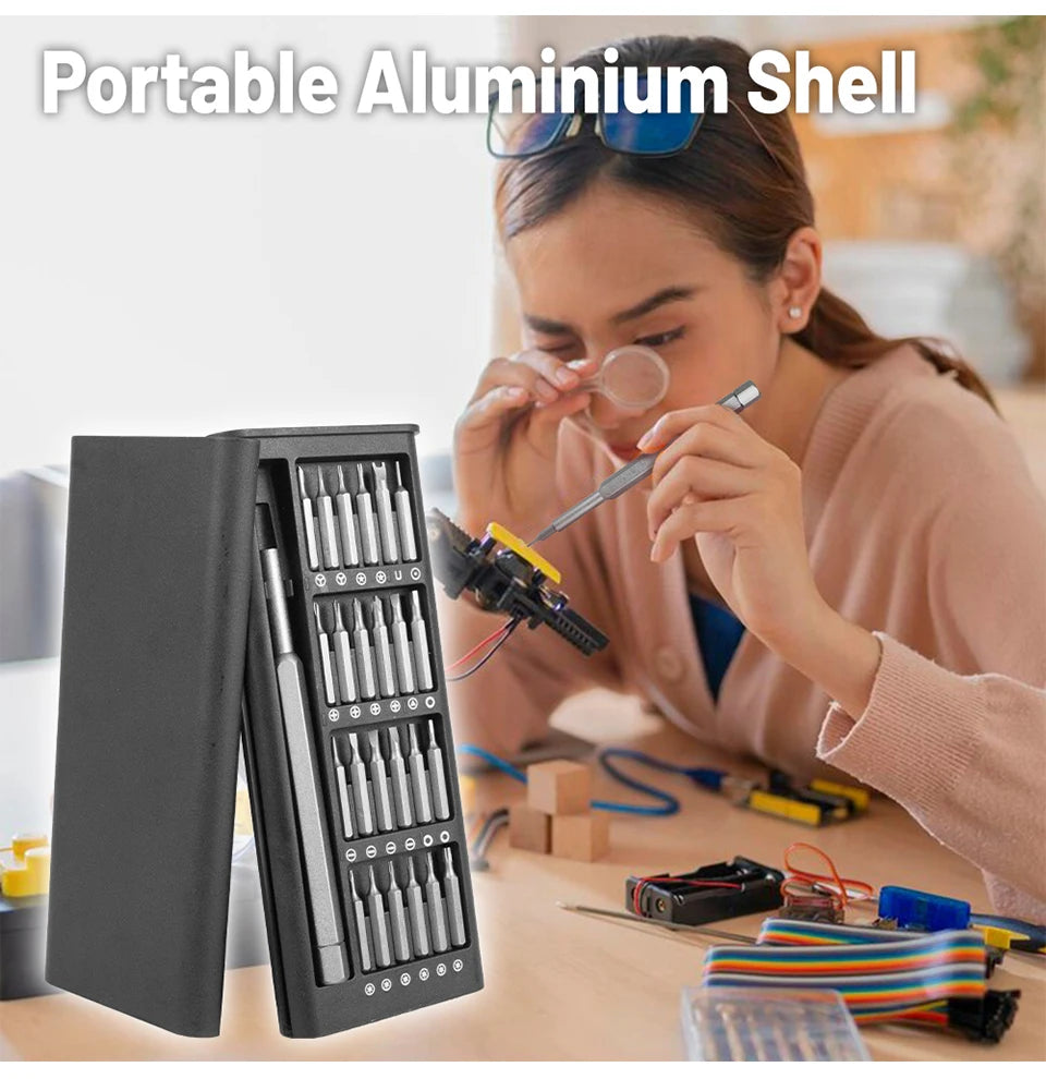 Set 25-in-1 Șurubelnițe de Precizie Magnetice, Kit Compact pentru electronice