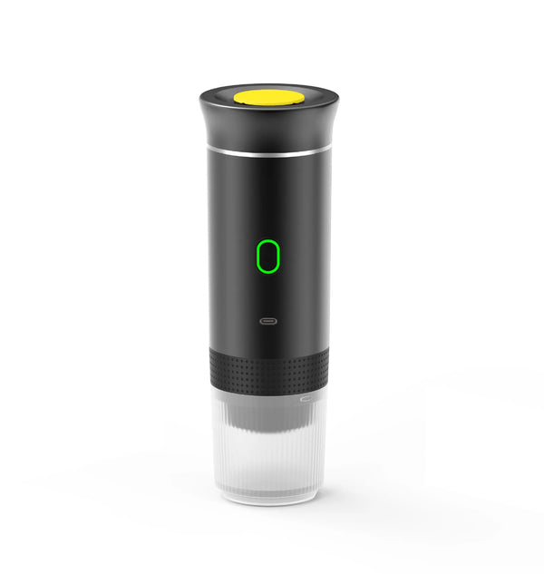 Espressor negru USB - Aparat de cafea portabil 3 în 1 pentru capsule și cafea măcinată, presiune 15 bar, încărcare tip C, ideal pentru acasă, camping și călătorii