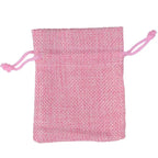 Set de 10 săculeți din pânză de sac naturală cu șnur