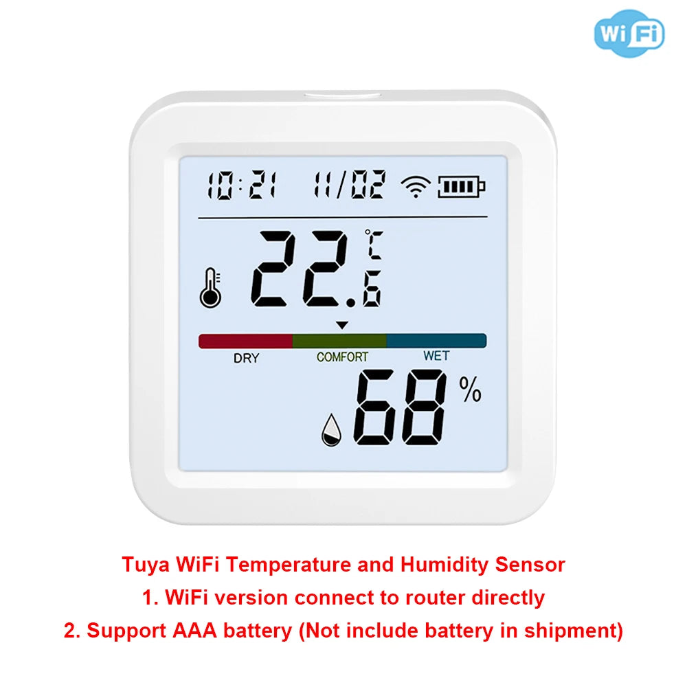 Tuya ZigBee/WiFi Temperature & Humidity Sensor, Home Thermometer