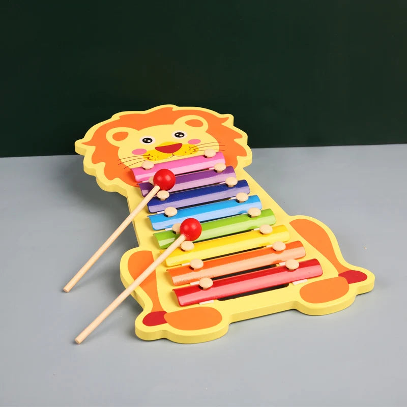 Xilofon din Lemn cu 8 Note - Instrument de Percuție Educațional pentru Copii & Începători | Cadou Aniversar Ideal