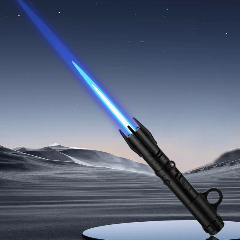 Turbo Blowtorch Lighter - Windproof Jet Flame Gas Lighter for Cooking, Cigars, Welding & Jewelry, Adjustable Blue Flame (Metal Body, Butane Fuel)