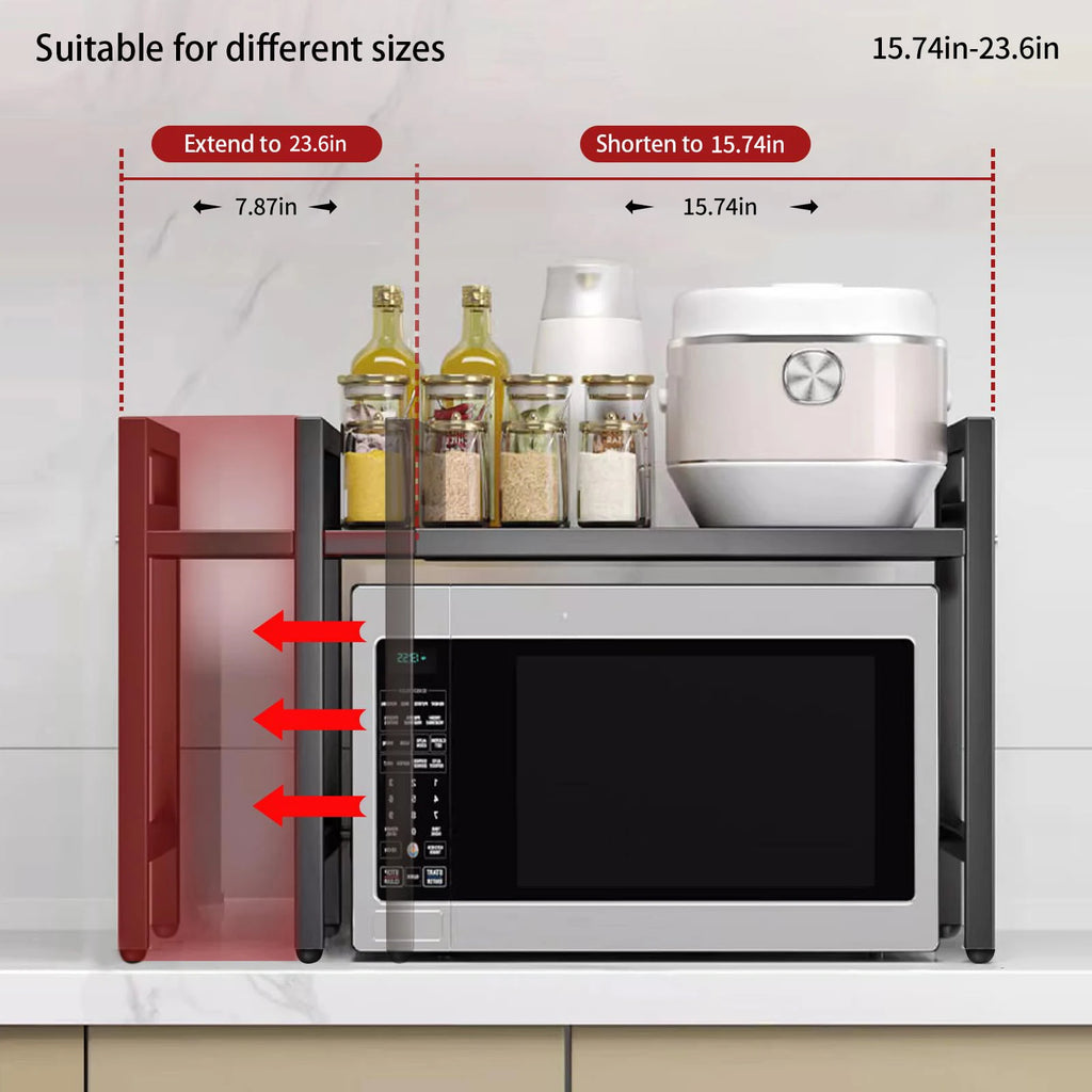 Organizator extensibil pentru rafturi pentru cuptor cu microunde (42-64 cm)