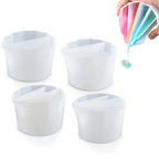 4Pcs Silicone Split Cups - Paint Pouring Tools for Resin Art, Acrylic Pouring, and DIY Crafts