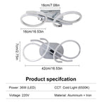 Plafonieră LED de 36W cu design geometric