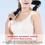 Fascia Gun with Extended Handle & Elbow - Self-Assist Massage for Upper & Lower Back, Muscle Relaxation, 9 Modes, 9 Intensity Levels