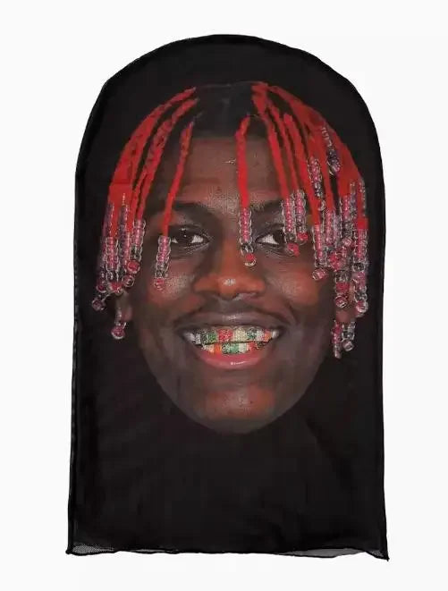 Mască Kanye imprimată 3D - Mască completă cu plasă elastică pentru cosplay, jocuri de rol și moda hip hop