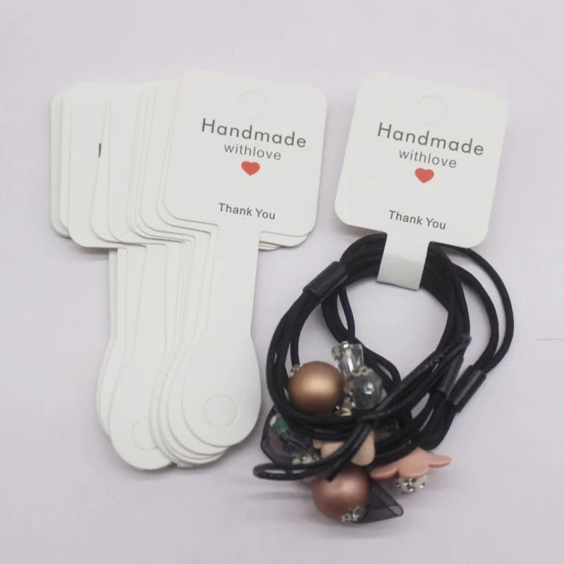 Set de 50 de cartonașe pentru bijuterii – Etichete din hârtie pentru coliere/accesorii de păr