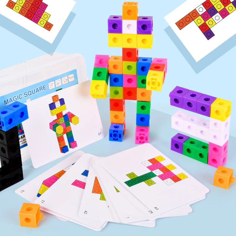 Puzzle Cub Magic - Blocuri de Construcție Educative pentru Copii | Jucărie DIY cu Culori Schimbătoare, Cadou Ideal pentru Grădiniță