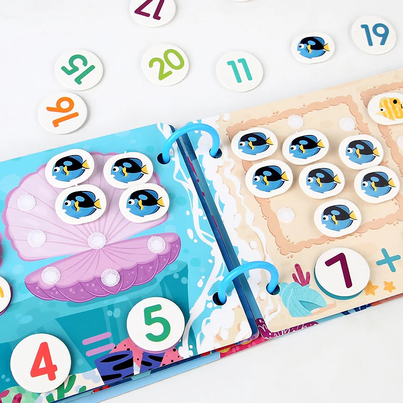 Montessori Baby Busy Book - Carte pentru învățare timpurie pentru copii mici, joc de potrivire pentru copii cu vârsta între 2-3 ani