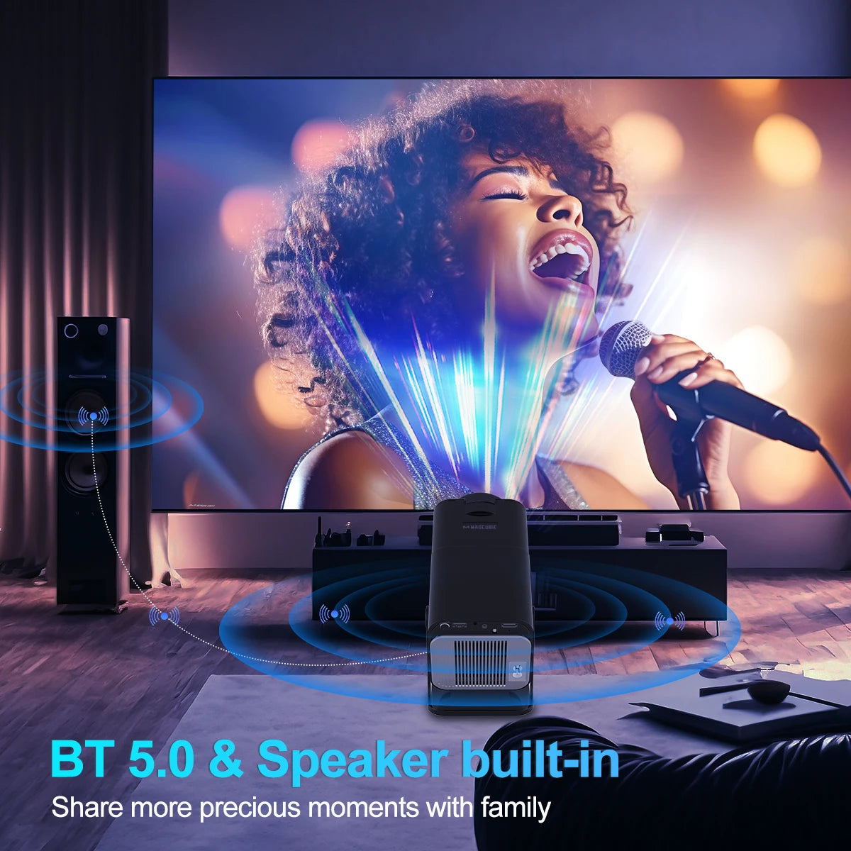 Proiector Magcubic HY320 4K Nativ 1080P | Android 11 | 390 ANSI | WiFi dual 6 și BT 5.0 | Cinema portabil 