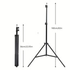 Metal Aluminum Alloy Light Stand - Portable Tripod for Softbox, LED Ring Light, Phone, and Camera