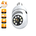 Cameră WiFi 3MP Exterior, Zoom 4X, Soclu Bec, urmărire mișcare