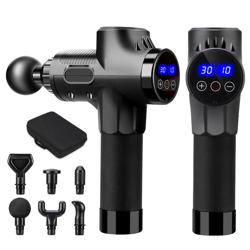 Pistol de Masaj Fascial – Aparat Electric cu Percuție pentru Relaxare Musculară & Recuperare