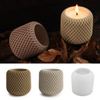 Concrete Mesh Candle Cup Silicone Mold - Irregular Design for DIY Gypsum, Cement, and Resin Crafts