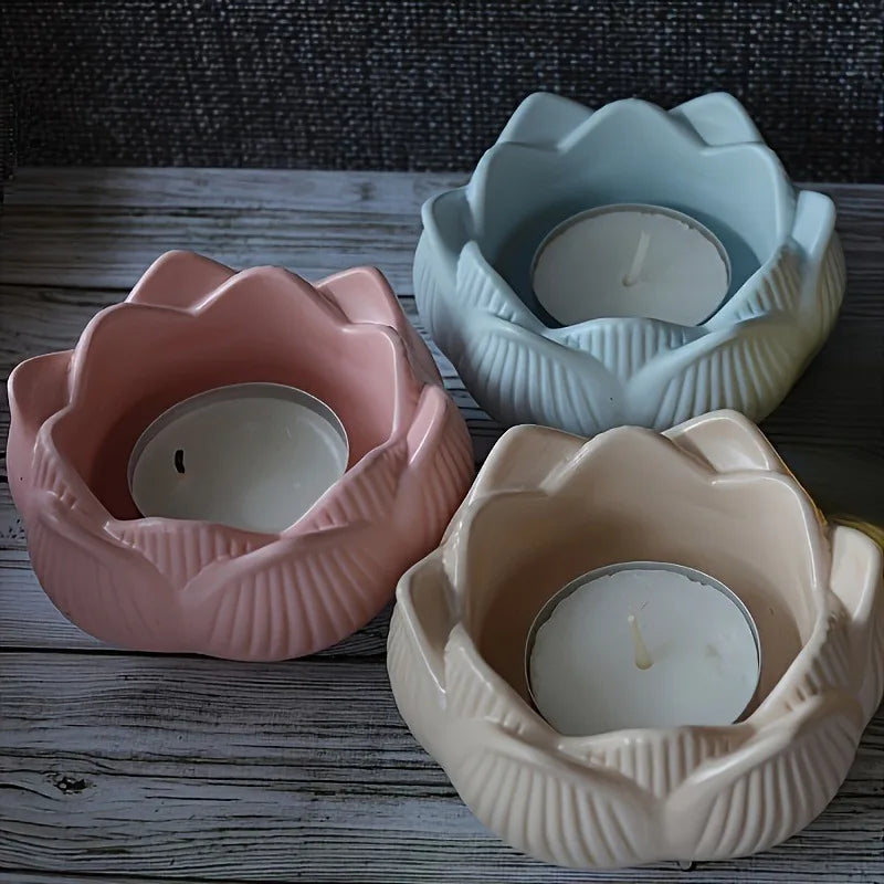 Lotus Flower Silicone Resin Mold - DIY Candle Holder, Tea Light Holder, and Jewelry Box Mold