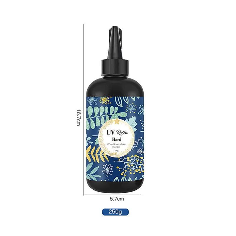 Rășină UV cristalină - Lipici UV de tip dur cu întărire rapidă pentru realizarea de bijuterii, decorare artizanală și artă cu rășină 