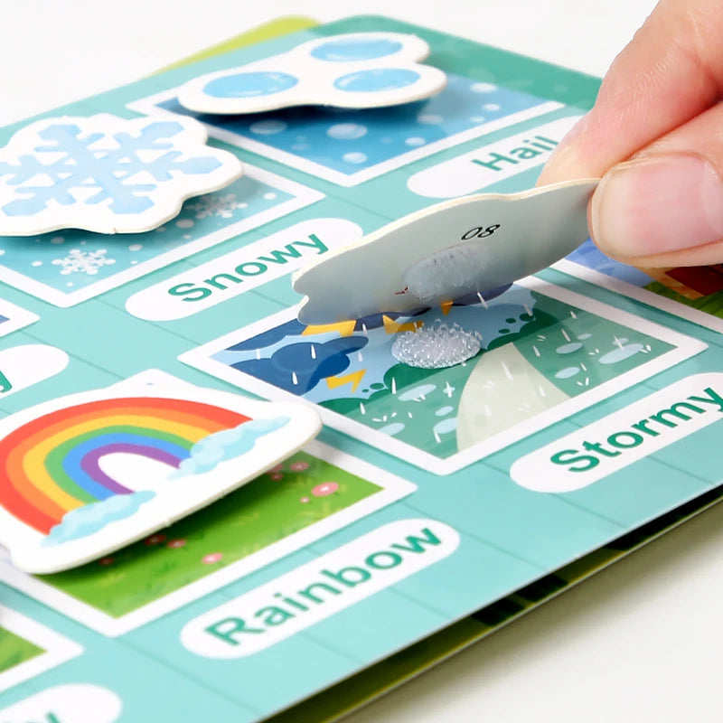 Montessori Baby Busy Book - Carte pentru învățare timpurie pentru copii mici, joc de potrivire pentru copii cu vârsta între 2-3 ani