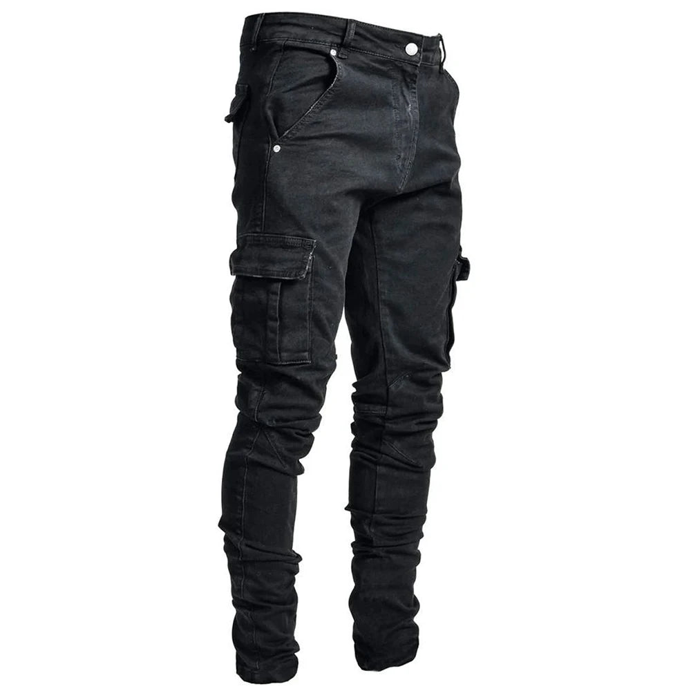 Tactical slim cargo jeans