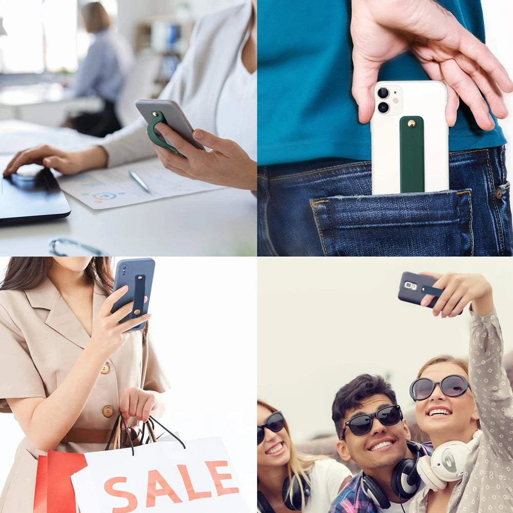 Wrist Band / Finger Grip Mobile Phone Holder – Universal Push Pull Stand