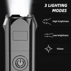 LED Flashlight USB Rechargeable Zoomable 3 Lighting Modes