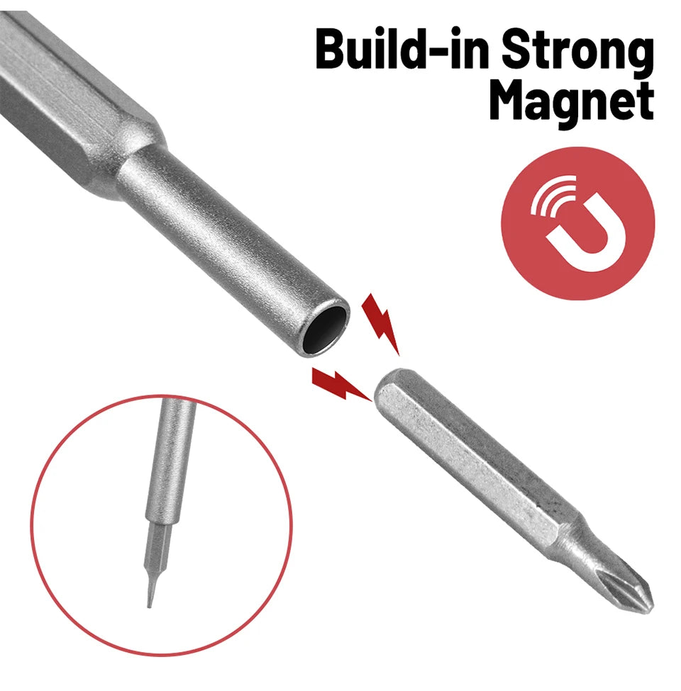 Set 25-in-1 Șurubelnițe de Precizie Magnetice, Kit Compact pentru electronice