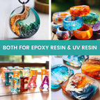 Pigment de rășină epoxidică în 30 de culori - Vopsea lichidă de rășină UV pentru realizarea de bijuterii DIY, arta cu rășină și colorarea artizanală