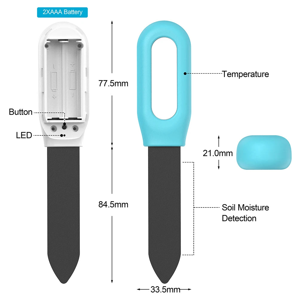 Tuya Smart Bluetooth Soil Tester, Temperature & Humidity Meter for Garden Automation