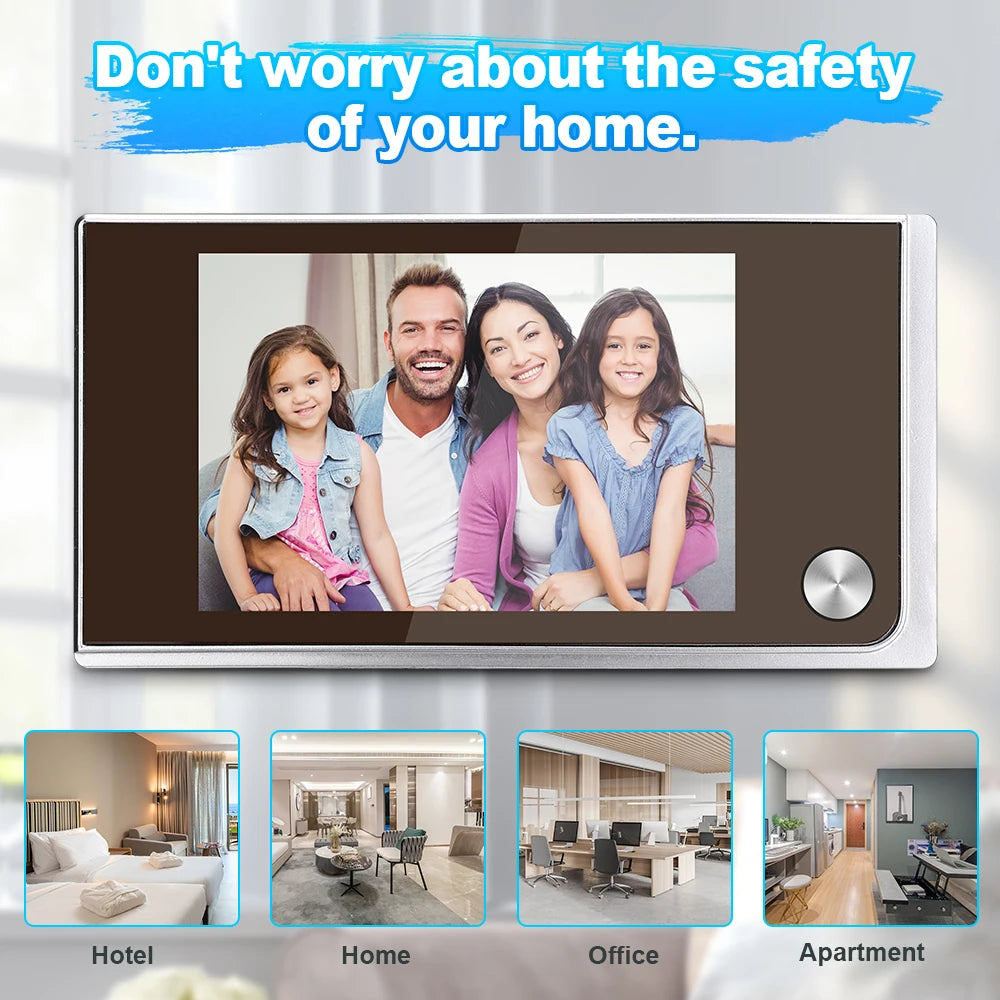 Doorbell Viewer 3.5 Inch Digital Camera 120° LCD 2 MP HD