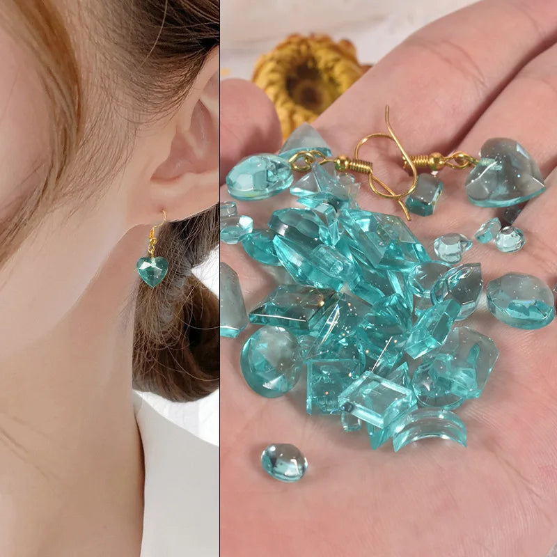 Mold din silicon Love Geometry Moon - Mold din rășină epoxidică pentru bijuterii din cristal și pandantive cu pietre prețioase