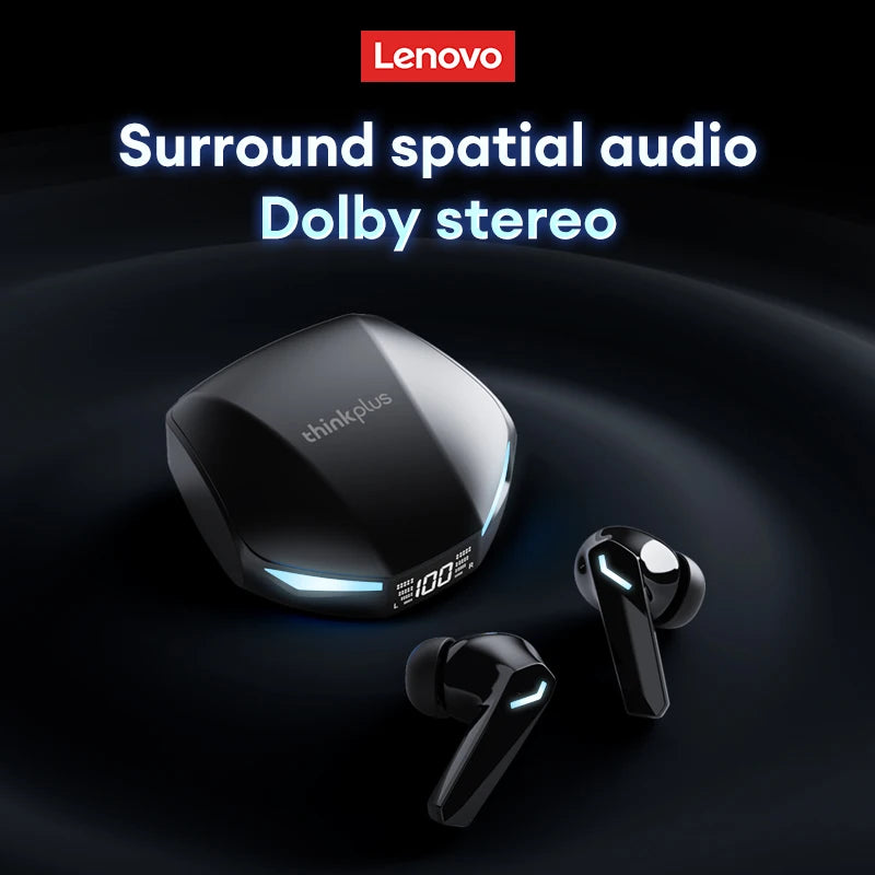 Lenovo GM2 PRO MAX Wireless Bluetooth 5.4 Earbuds with LED Display - Low Latency Gaming Headset