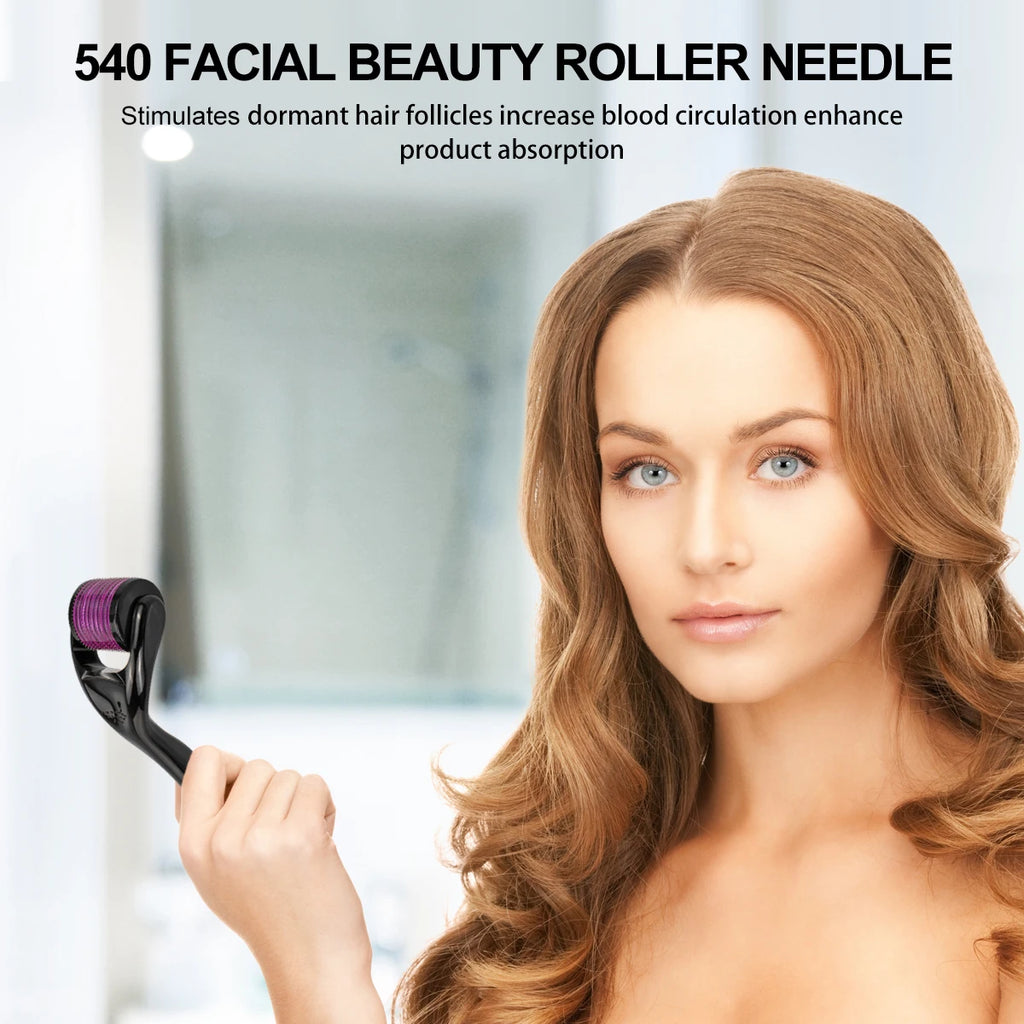 Professional 540 Derma Roller for Hair Growth and Skin Care
