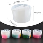 4Pcs Silicone Split Cups - Paint Pouring Tools for Resin Art, Acrylic Pouring, and DIY Crafts