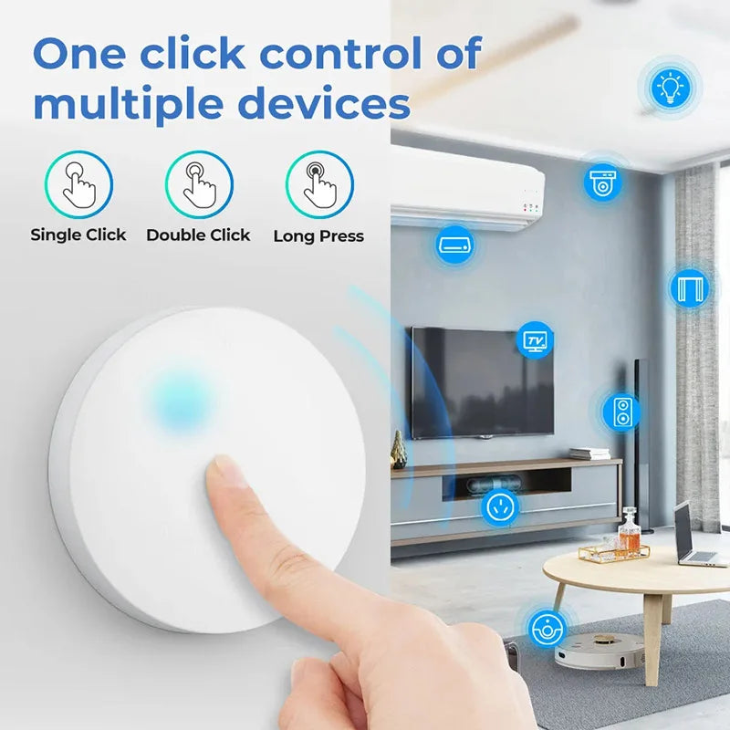 Tuya ZigBee Smart Scene Switch – Battery-Powered Intelligent Linkage for Smart Home Automation