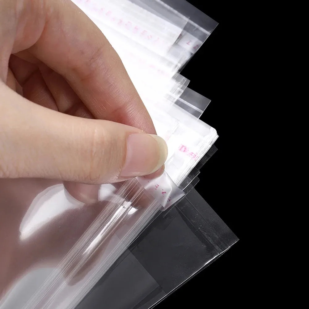 Transparent Self-Adhesive OPP Bags – 100 pcs