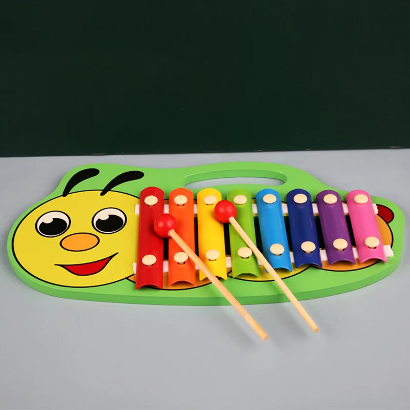 Xilofon din Lemn cu 8 Note - Instrument de Percuție Educațional pentru Copii & Începători | Cadou Aniversar Ideal