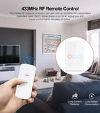 Tuya US/EU WiFi Smart Wall Switch RF433 1/2/3 Gang No Neutral Wire Touch Sensor LED Light Switch for Smart Home, Alexa & Google Home Compatible