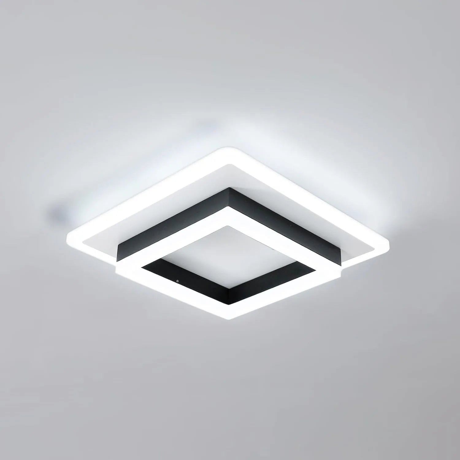 Square LED Ceiling Light, 24W, White Light, for Bedroom, Kitchen or Office