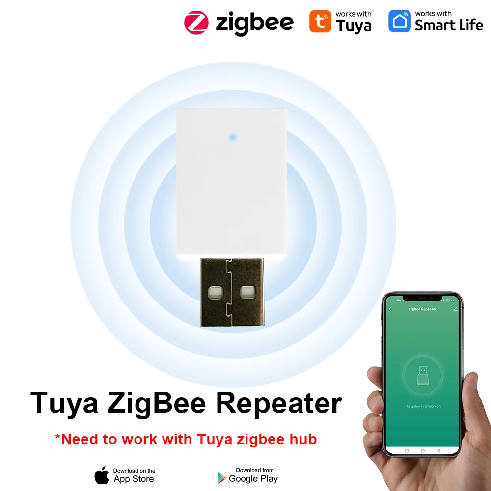 Tuya ZigBee USB Signal Amplifier & Extender for Smart Life Gateway & Smart Home Automation