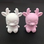 3D Mirror Christmas Deer Silicone Mold - DIY Crystal Epoxy Glue Mold for Aromatherapy, Gypsum, and Ornament Crafts