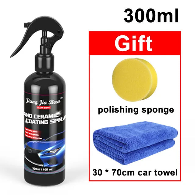 Car Ceramic Nano Coating Kit - Hydrophobic Paint Protection with Scratch Resistance, UV & Acid Rain Protection, Long-Lasting Shine