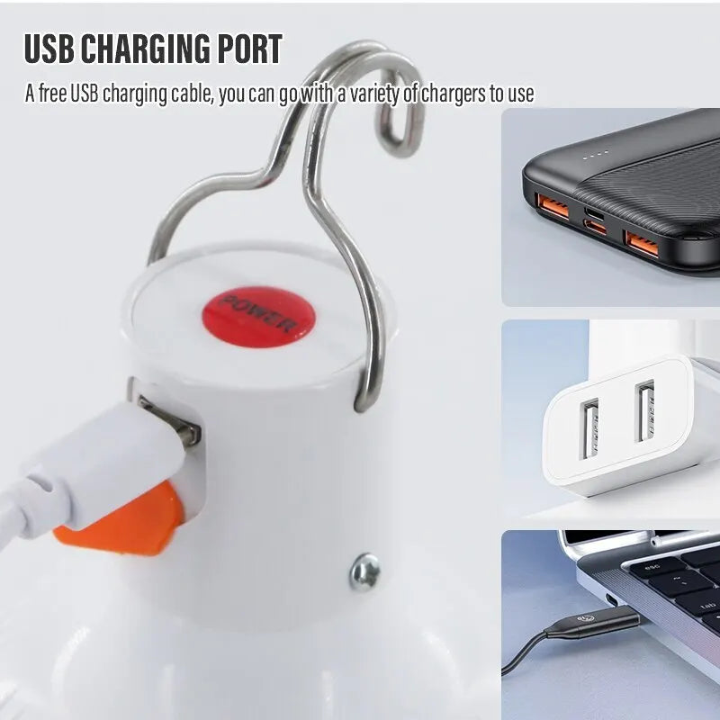 Bec LED portabil cu încărcare USB – Lumină de urgență cu intensitate mare