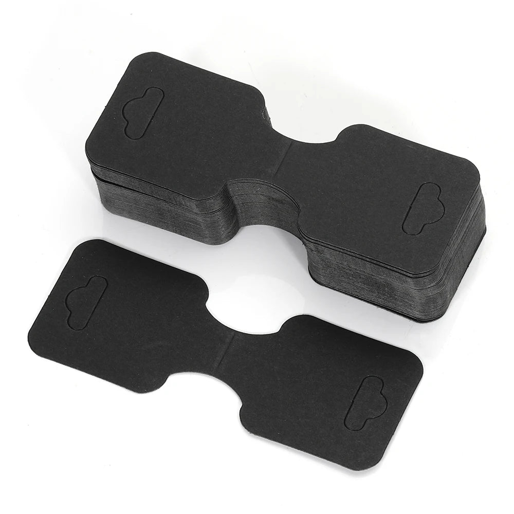 Set de 50 Cartonașe pliabile din hârtie kraft, 9x3,5 cm, pentru afișarea bijuteriilor, etichete de preț