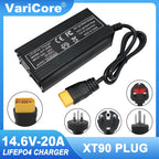 Încărcător de baterii Smart LiFePO4 VariCore 14,6V 20A - Încărcător de mare putere 110-220V 4S 12V pentru baterii litiu fier fosfat