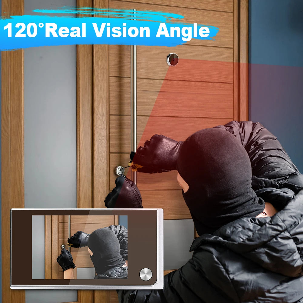 Doorbell Viewer 3.5 Inch Digital Camera 120° LCD 2 MP HD