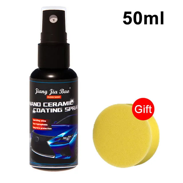 Car Ceramic Nano Coating Kit - Hydrophobic Paint Protection with Scratch Resistance, UV & Acid Rain Protection, Long-Lasting Shine