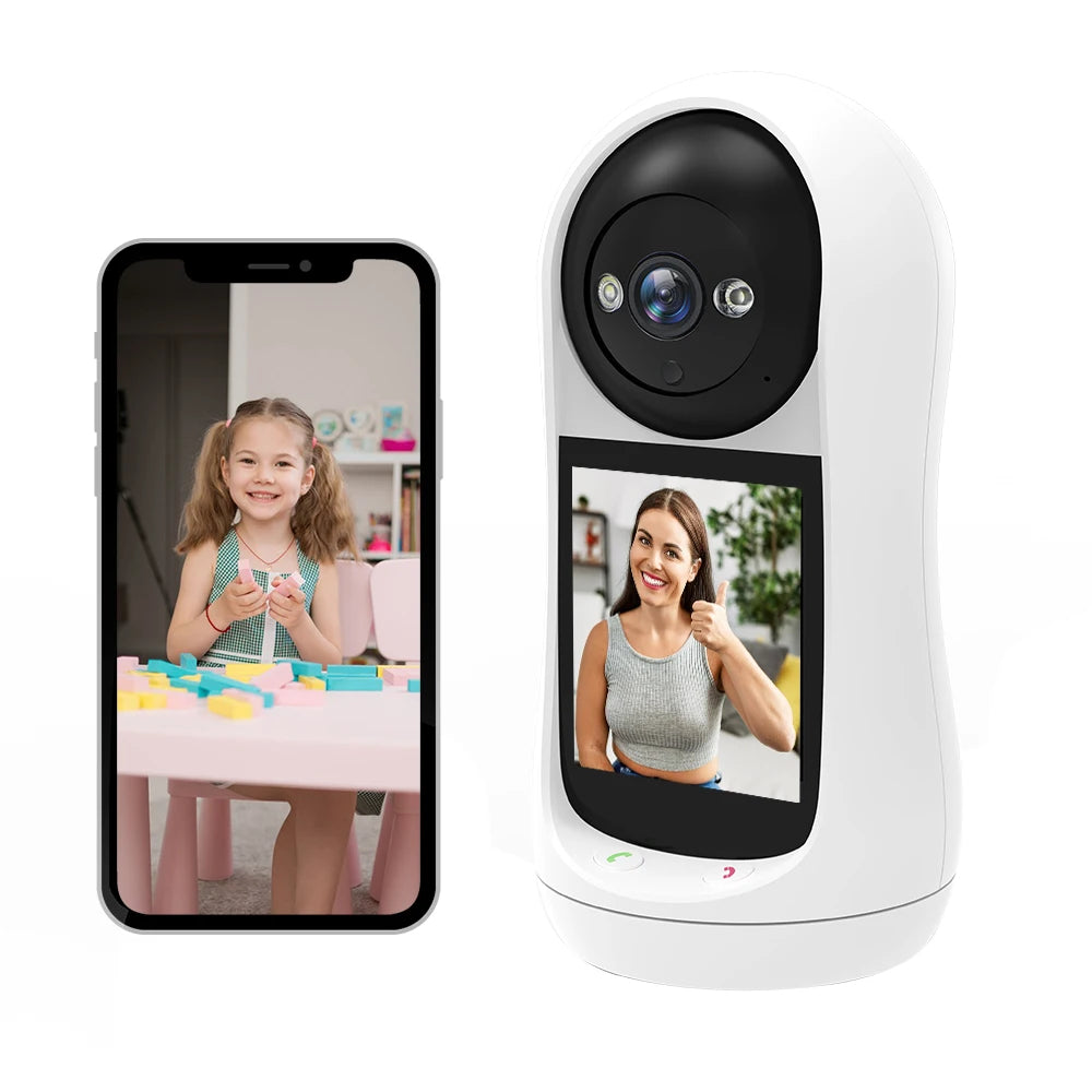 3MP PTZ Wi-Fi Baby Monitor with 2.8" Screen, Cry Detection & Video Call