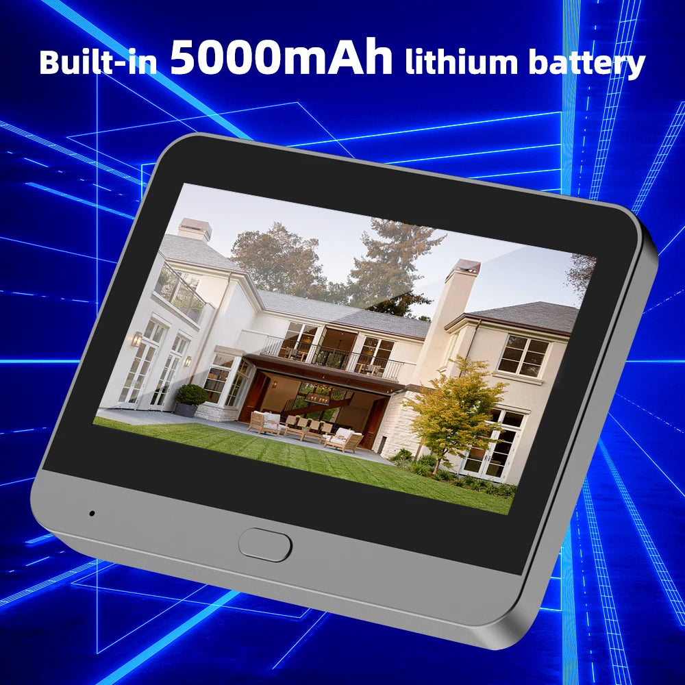 3MP Smart WiFi Door Viewer Camera – 1080P, PIR, IR, Alexa & Google